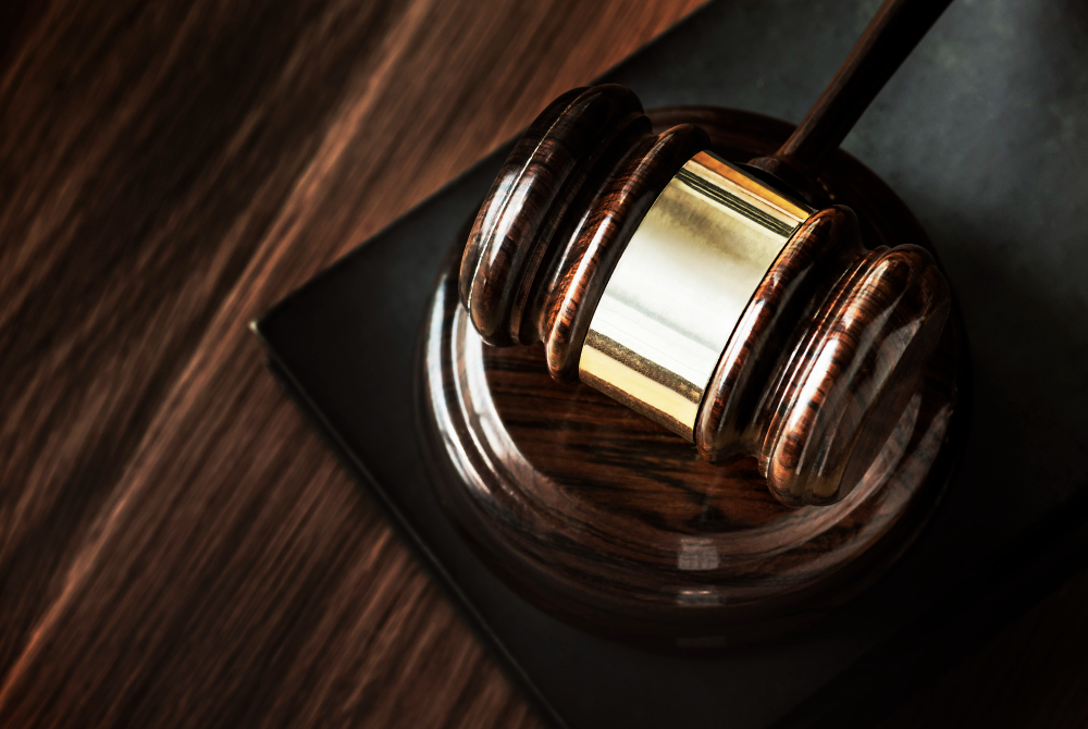 closeup of gavel